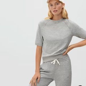 The Lightweight French Terry Tee and Joggers Set Size Small Heathered Mid-Grey